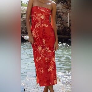 RESA Red Floral Maxi Dress